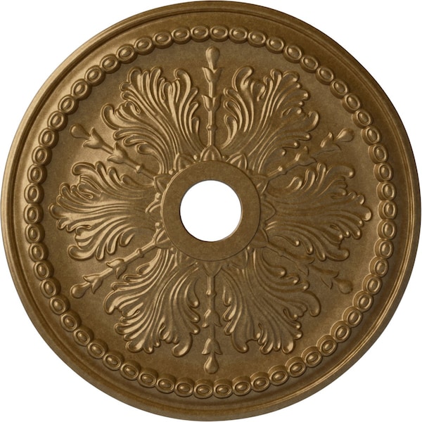 Ekena Millwork Winsor Ceiling Medallion (Fits Canopies up to 4"), Hnd-Painted Pale Gold, 27 1/2"OD x 4"ID x 1 1/2"P CM27WIPAS - main